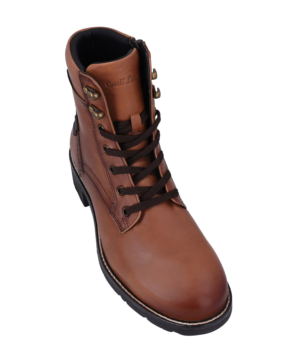 gusti-leder-frieda-damen-lederstiefeletten-aus-braunem-schafsleder image 6